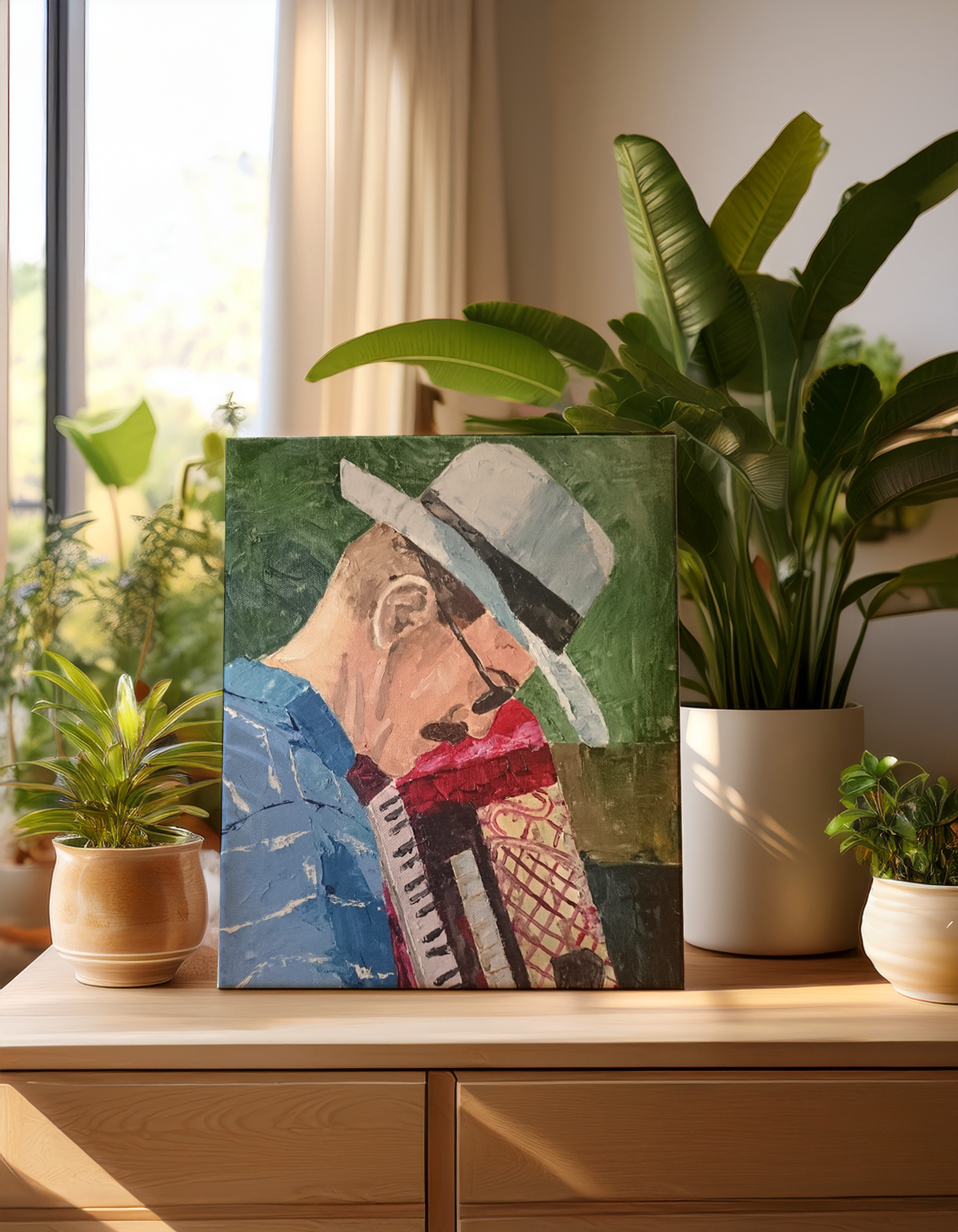 obraz techniką tradycyjną art by zuska ręcznie malowany portret