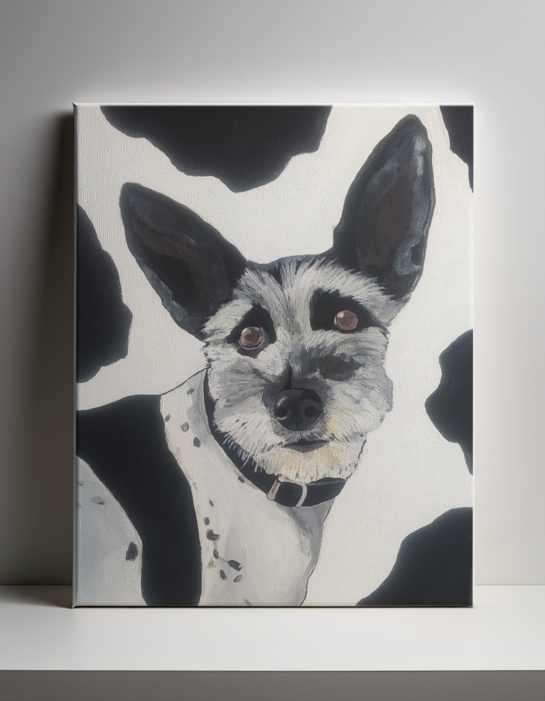 obraz techniką tradycyjną art by zuska ręcznie malowany portret