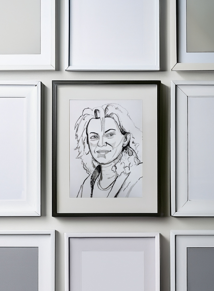 obraz techniką tradycyjną art by zuska ręcznie malowany portret