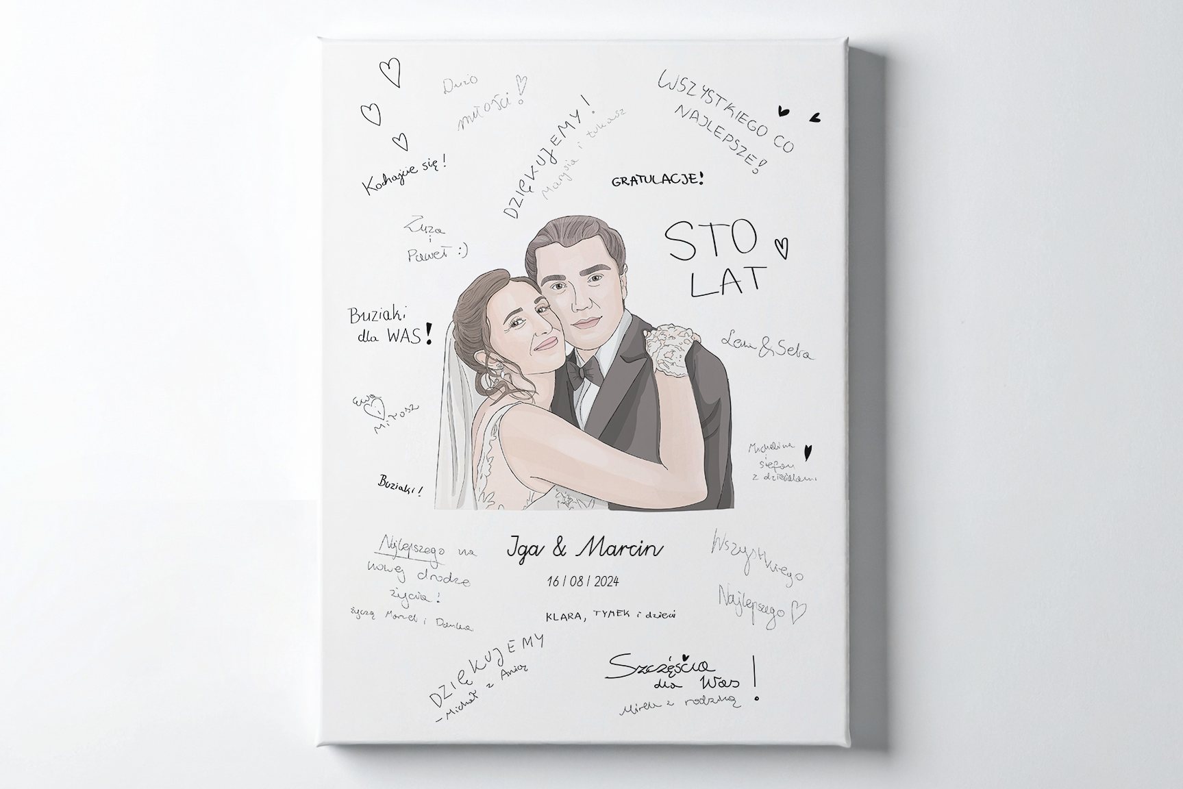 Księga gości z portretem ślub wesele